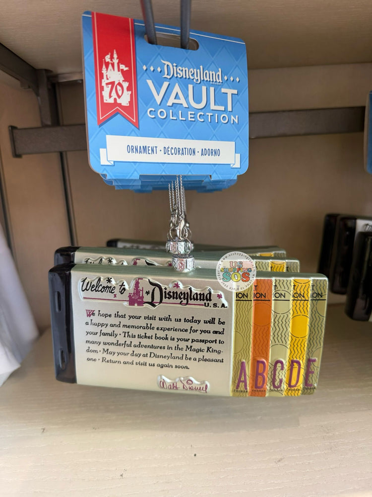 DLR - Disneyland 70th Vault - Ticket Book Ornament