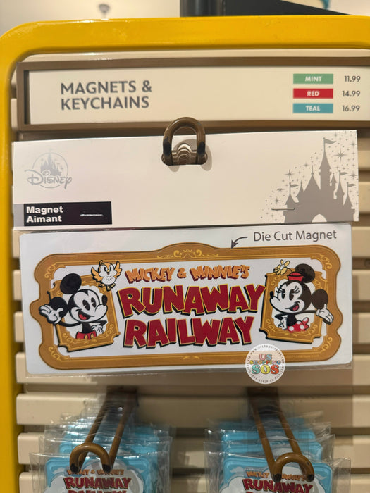 DLR/WDW - Mickey & Minnie's Runaway Railway - Rectangle White Die-Cut Magnet