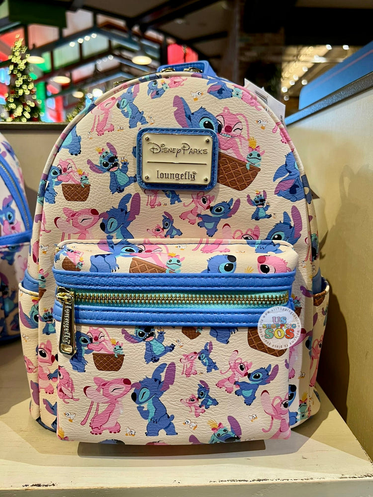 DLR/WDW Lilo Stitch Loungefly Stitch, Angel Scrump All