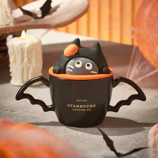 Starbucks China - Halloween 2023 - 18. Little Devil Double Wings Ceramic Mug with Lid 390ml