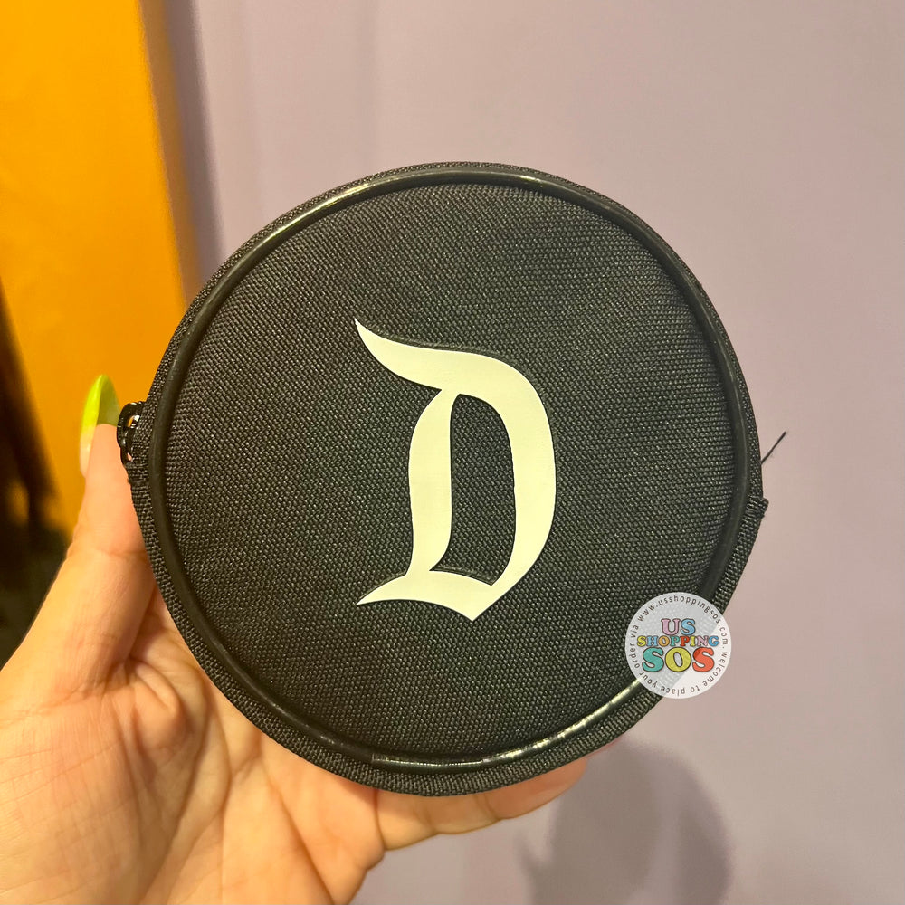 DLR - Disneyland “D” Logo Black Round Coin Pouch
