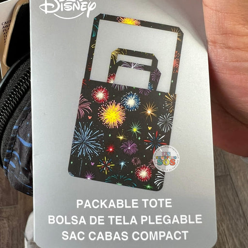 DLR/WDW - Castle Firework Packable Tote Bag with Pouch