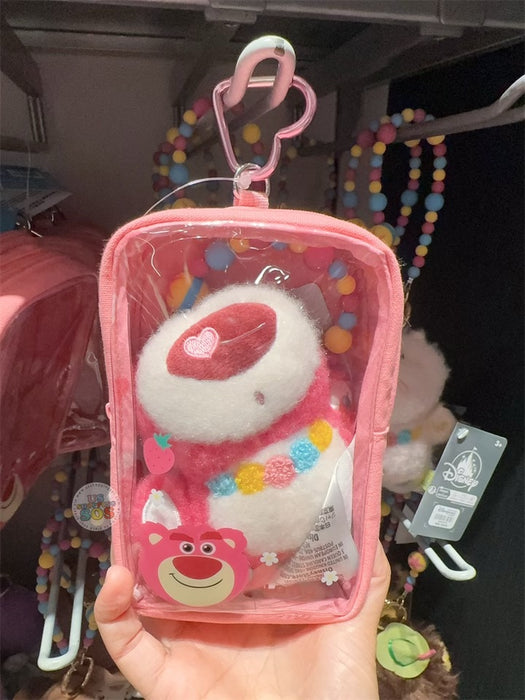 HKDL - Lotso Clear Pouch with Bag Charm