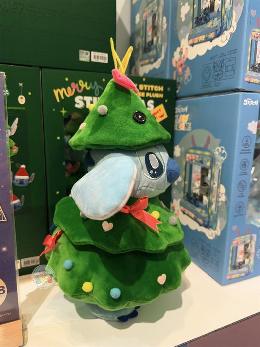 HK Disney Local License Collection- Disney Stitch X'MAS Tree Light Up Plush Toy Box Set