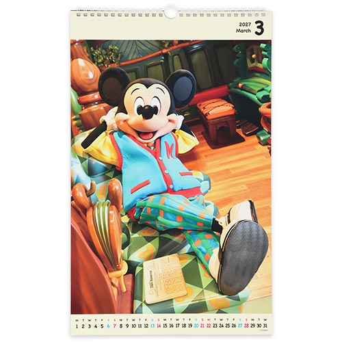 TDR - 2026 Calendar & Organizer x Mickey Mouse Different Costumes 2027 Wall Calendar (Release Date: Aug 13, 2026)