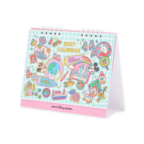 TDR - 2026 Calendar & Organizer x Motifs at Tokyo Disneyland & Tokyo Disney Sea 2027 Desk Calendar & Postcard (Release Date: Aug 13, 2026)