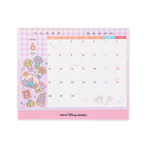 TDR - 2026 Calendar & Organizer x Motifs at Tokyo Disneyland & Tokyo Disney Sea 2027 Desk Calendar & Postcard (Release Date: Aug 13, 2026)