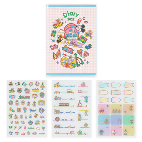 TDR - 2026 Calendar & Organizer x Motifs at Tokyo Disneyland & Tokyo Disney Sea 2027 Schedule/Notebook (Release Date: Aug 13, 2026)