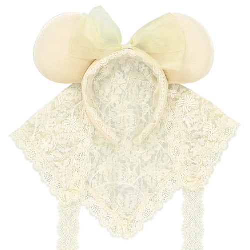 TDR - 2026 Minnie Mouse "Scarf-Like Lace" Ear Headband Color: Beige (Release Date: Sep 24, 2026)