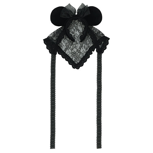 TDR - 2026 Minnie Mouse "Scarf-Like Lace" Ear Headband Color: Black (Release Date: Sep 24, 2026)