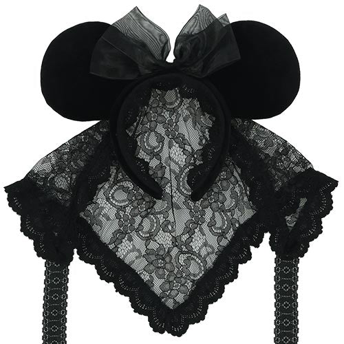 TDR - 2026 Minnie Mouse "Scarf-Like Lace" Ear Headband Color: Black (Release Date: Sep 24, 2026)