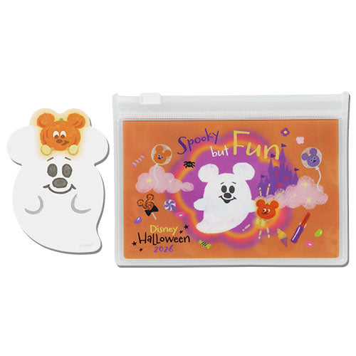 TDR - 2026 Disney Halloween x Mickey & Minnie Mouse 'Scared Ghost & Pumpkin Lantern Collection x Sticky Notes & Slide Zip Case Set (Release Date: Sept 15, 2026)