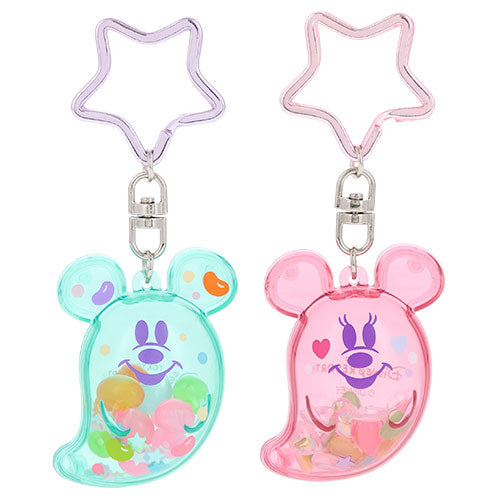 TDR - 2026 Disney Halloween x Mickey & Minnie Mouse 'Scared Ghost & Pumpkin Lantern Collection x Keychains Set of 2 (Release Date: Sept 15, 2026)