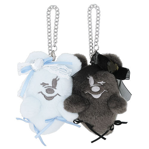 TDR - 2026 Disney Halloween x Mickey & Minnie Mouse 'Scared Ghost & Pumpkin Lantern Collection x 2 Plush Ghosts with "Magnets on cheeks" Plush Keychains Set of 2 (Release Date: Sept 15, 2026)