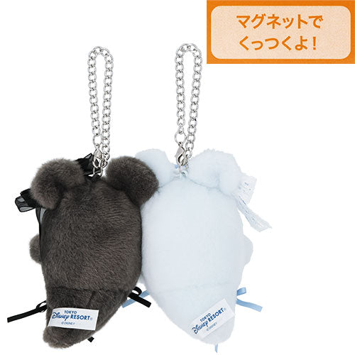 TDR - 2026 Disney Halloween x Mickey & Minnie Mouse 'Scared Ghost & Pumpkin Lantern Collection x 2 Plush Ghosts with "Magnets on cheeks" Plush Keychains Set of 2 (Release Date: Sept 15, 2026)