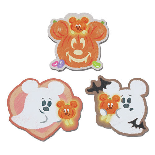 TDR - 2026 Disney Halloween x Mickey & Minnie Mouse 'Scared Ghost & Pumpkin Lantern Collection x Decorative Magnets Set of 2 (Release Date: Sept 15, 2026)