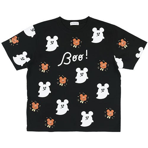 TDR - 2026 Disney Halloween x Mickey & Minnie Mouse 'Scared Ghost & Pumpkin Lantern Collection x Glow in the Dark Oversized T Shirt for Adults (Release Date: Sept 15, 2026)