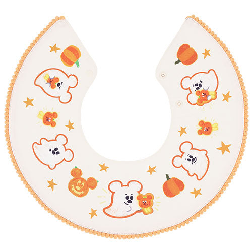 TDR - 2026 Disney Halloween x Mickey & Minnie Mouse 'Scared Ghost & Pumpkin Lantern Collection x Baby Bib (Release Date: Sept 15, 2026)