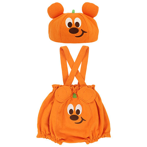 TDR - 2026 Disney Halloween x Mickey & Minnie Mouse 'Scared Ghost & Pumpkin Lantern Collection x Pumpkin Lantern Bloomers Oversalls and Hat Set for Adults (Release Date: Sept 15, 2026)