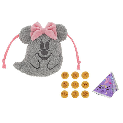 TDR - 2026 Disney Halloween x Mickey & Minnie Mouse 'Scared Ghost & Pumpkin Lantern Collection x Grey Ghost Cream-Filled Biscults with Drawstring Bag Set (Release Date: Sept 15, 2026)