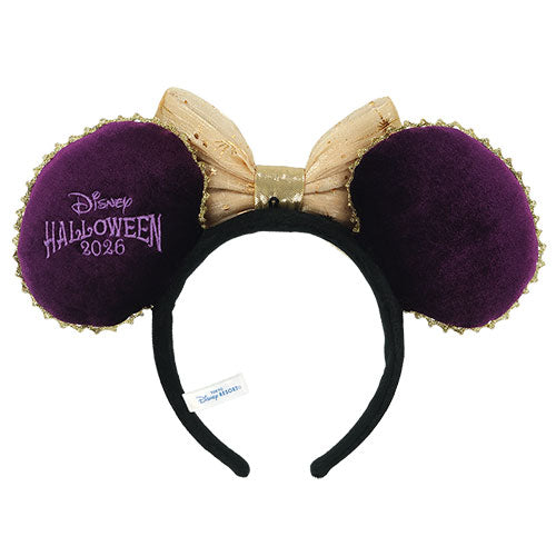 TDR - 2026 Disney Halloween Mickey & Friends Treasure Collection x Minnie Mouse "Spooky, Spiderweb-Like" Ear Headband (Release Date: Sep 15, 2026)
