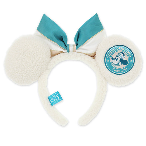 TDR - Tokyo DisneySea 25th Anniversary "Sparkling Jubilee" Autumn/Fall Season x Minnie Mouse Faux Sherpa Ear Headband (Release Date: Oct 1, 2026)