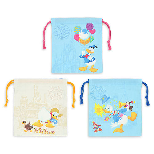 TDR - 2026 Cheerful Donald Duck Enjoying the Park Collection x Drawstring Bags Set of 3 (Release Date: Oct 15, 2026)