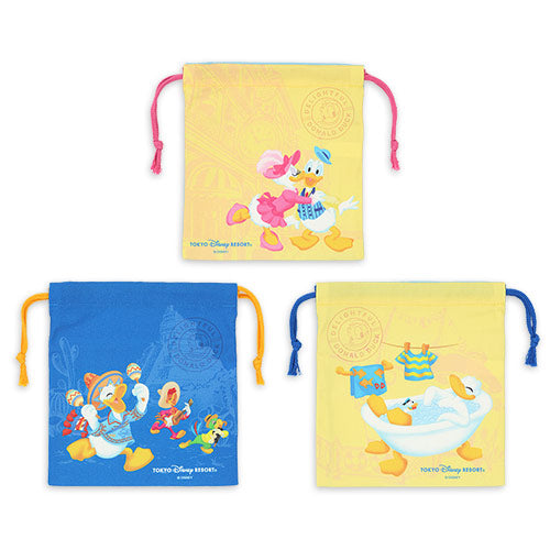 TDR - 2026 Cheerful Donald Duck Enjoying the Park Collection x Drawstring Bags Set of 3 (Release Date: Oct 15, 2026)