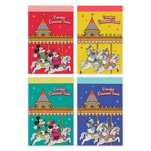 TDR - 2026 Mickey Mouse & Friends Colorful Carousel Times! Collection x Memo Pad Set of 4 (Release Date: Nov 26, 2026)