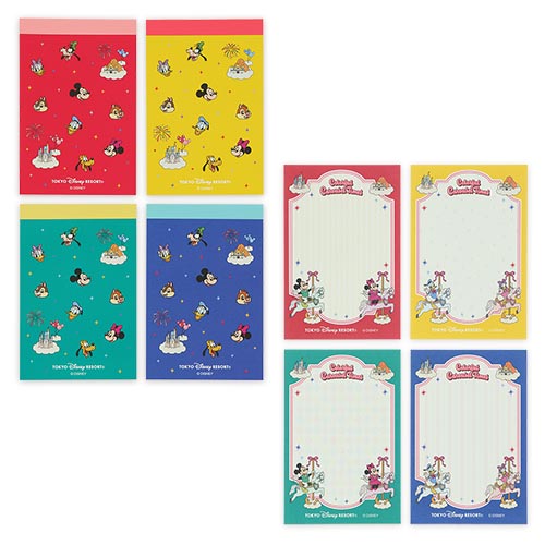 TDR - 2026 Mickey Mouse & Friends Colorful Carousel Times! Collection x Memo Pad Set of 4 (Release Date: Nov 26, 2026)