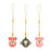 TDR - 2027 Happy New Year Collection x Mickey & Friends in "Daruma" Design Bell with Strap/Keychains Set of 3 (Release Date: Dec 1, 2026)