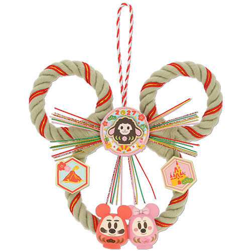 TDR - 2027 Happy New Year Collection x Mickey & Friends in "Daruma" Design New Year Decoration/Shimekazari (Release Date: Dec 1, 2026)