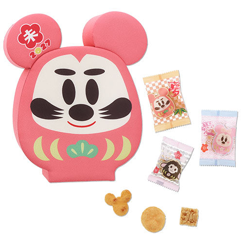 TDR - 2027 Happy New Year Collection x Mickey & Friends in "Daruma" Design Rice Crackers & Puffs Box Set (Release Date: Dec 1, 2026)