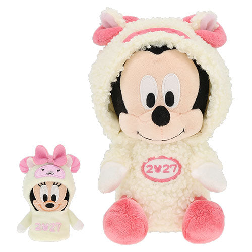 TDR - 2027 Happy New Year Collection x Mickey Mouse Year of the Sheep Zodiac Plush Toy with Minnie Mouse Finger Puppet (Release Date: Nov 19, 2026)