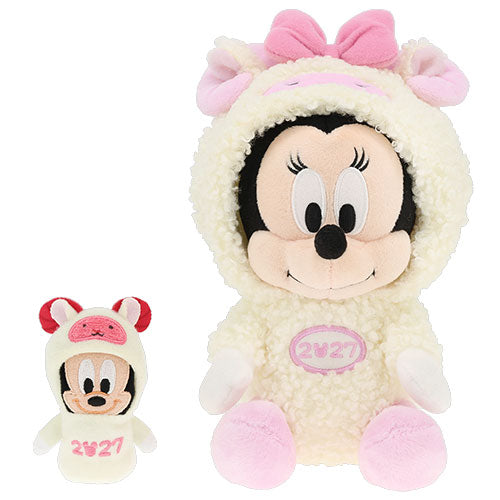 TDR - 2027 Happy New Year Collection x Minnie Mouse Year of the Sheep Zodiac Plush Toy with Mickey Mouse Finger Puppet (Release Date: Nov 19, 2026)