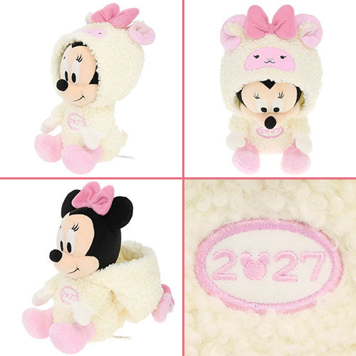 TDR - 2027 Happy New Year Collection x Minnie Mouse Year of the Sheep Zodiac Plush Toy with Mickey Mouse Finger Puppet (Release Date: Nov 19, 2026)