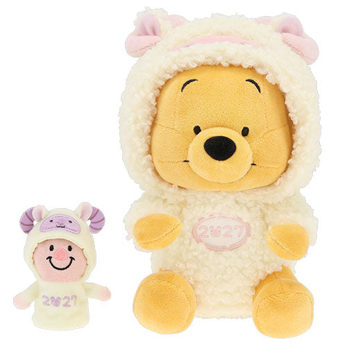 TDR - 2027 Happy New Year Collection x Winnie the Pooh Year of the Sheep Zodiac Plush Toy with Piglet Finger Puppet (Release Date: Nov 19, 2026)