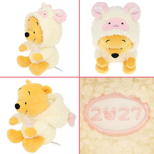 TDR - 2027 Happy New Year Collection x Winnie the Pooh Year of the Sheep Zodiac Plush Toy with Piglet Finger Puppet (Release Date: Nov 19, 2026)