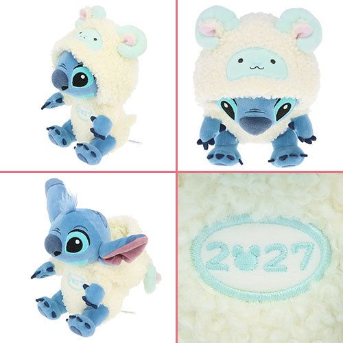 TDR - 2027 Happy New Year Collection x Stitch Year of the Sheep Zodiac Plush Toy with Scrump Finger Puppet (Release Date: Nov 19, 2026)
