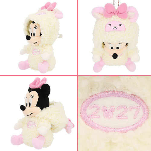 TDR - 2027 Happy New Year Collection x Minnie Mouse Year of the Sheep Zodiac Plush Keychain (Release Date: Nov 19, 2026)