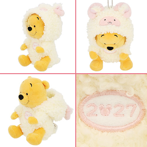 TDR - 2027 Happy New Year Collection x Winnie the Pooh Year of the Sheep Zodiac Plush Keychain (Release Date: Nov 19, 2026)