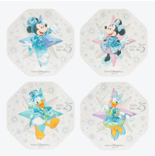 TDR - Tokyo DisneySea 25th Anniversary "Sparkling Jubilee" x Mickey & Friends Plate Set of 4 (Release Date: Apr 8, 2026)