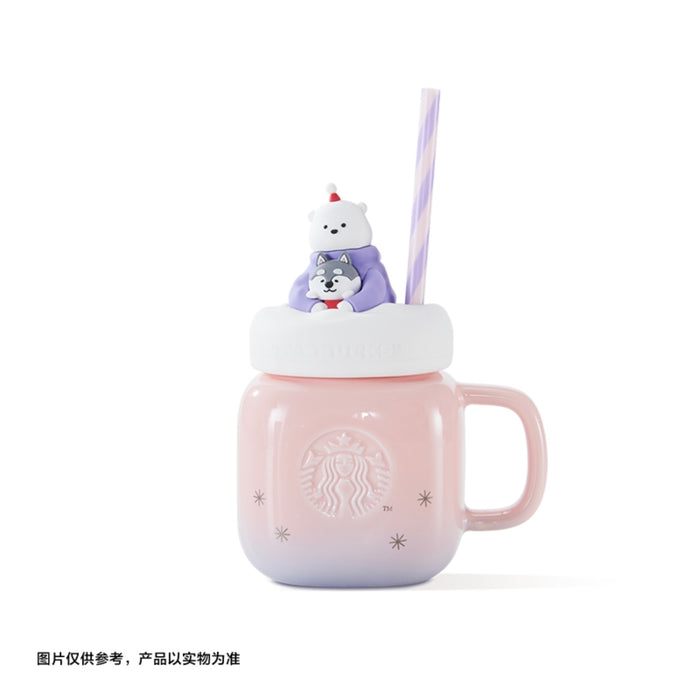 US$ 18.99 - Starbucks 2021 Pumpkin and Angel And Christmas Bear Straw Topper  - m.