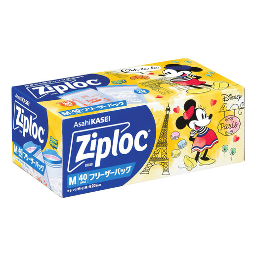 Japan Disney Collaboration - Ziploc®  x Disney Spring 2024 - Mickey & Minnie France-Inspired 🇫🇷 Freezer Bag M (40 Pcs)