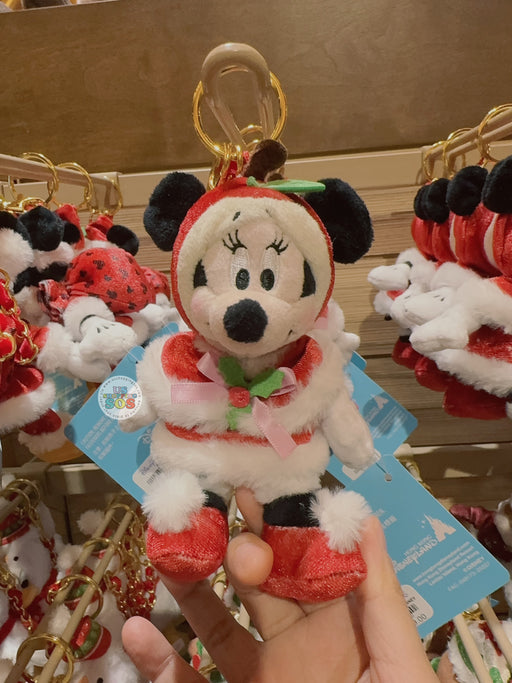 HKDL - 2025 Christmas Mickey & Friends x Minnie Mouse Plush Keychain