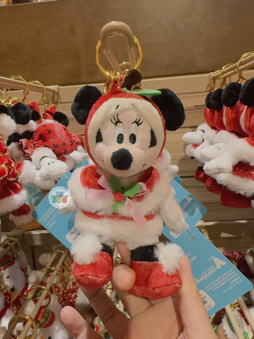 HKDL - 2025 Christmas Mickey & Friends x Minnie Mouse Plush Keychain
