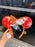 SHDL - Tron Iridescent Orange Red Light Up Minnie Mouse Ear Headband