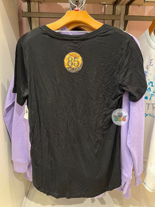 DLR/WDW - Fantasia Mickey Sorcerer Black Graphic T-Shirt (Adult)