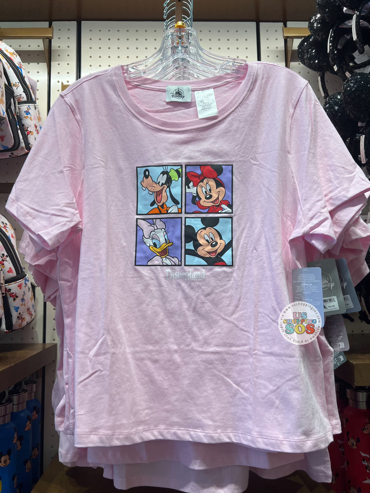 DLR - Classic Mickey & Friends - Goofy, Minnie, Daisy & Mickey "Disneyland Resort" Baby Pink Graphic T-shirt (Adult)