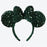 TDR - Minnie Fluff & Sequin Green Color Ear Headband (Release Date: Nov 8, 2024)